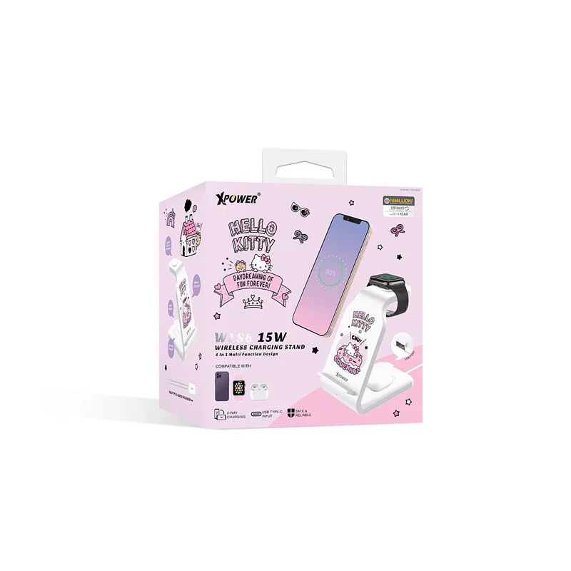 Xpower - Sanrio Hello Kitty 15W 4合1多功能無線充電器