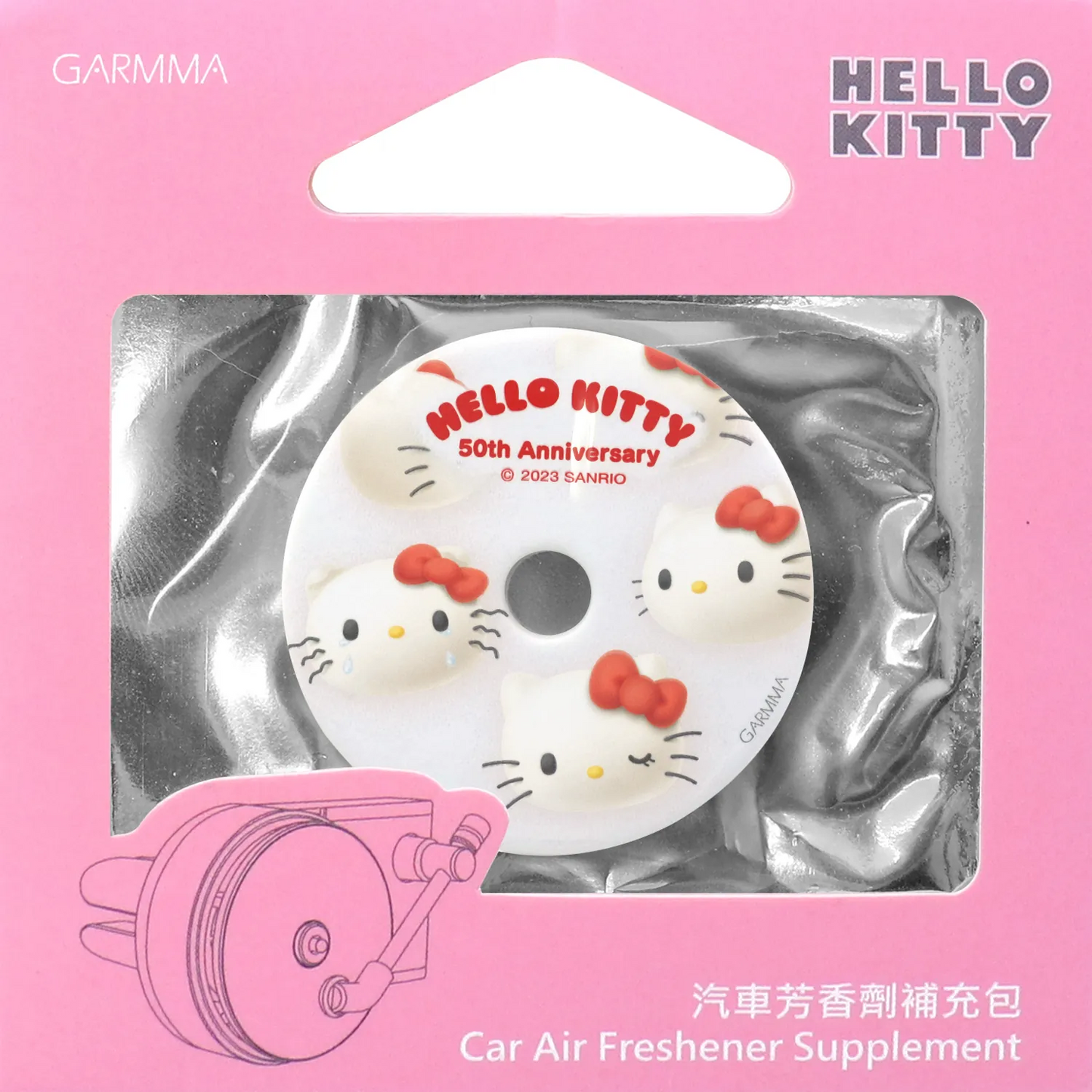 Garmma - Hello Kitty 汽車芳香劑-唱片款 50週年 經典款