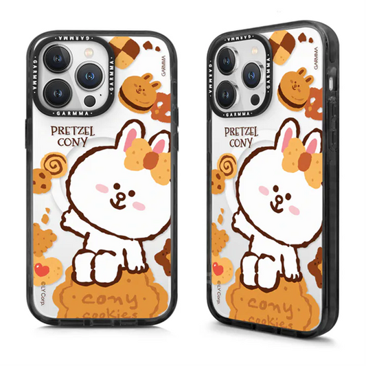 Garmma - LINE FRIENDS iPhone 15系列 磁吸款保護殼 餅乾系列-兔兔