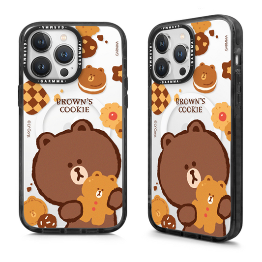 Garmma - LINE FRIENDS iPhone 15系列 磁吸款保護殼 餅乾系列-熊大