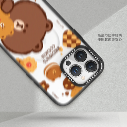 Garmma - LINE FRIENDS iPhone 15系列 磁吸款保護殼 餅乾系列-熊大