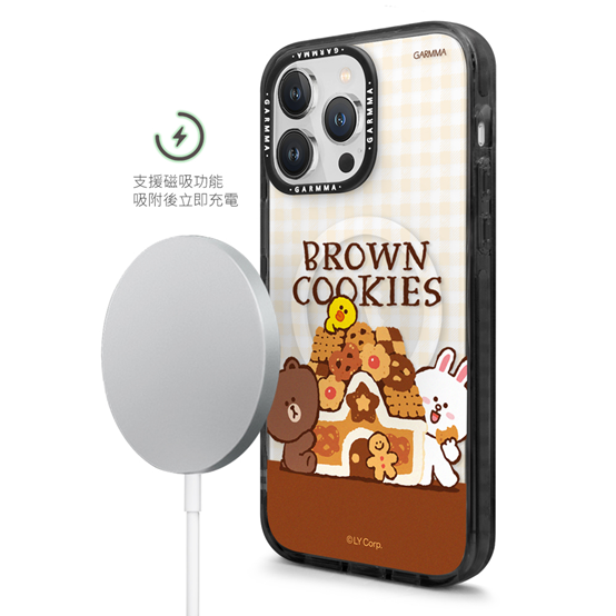 Garmma -  LINE FRIENDS iPhone 15系列 磁吸款保護殼 餅乾系列-好朋友